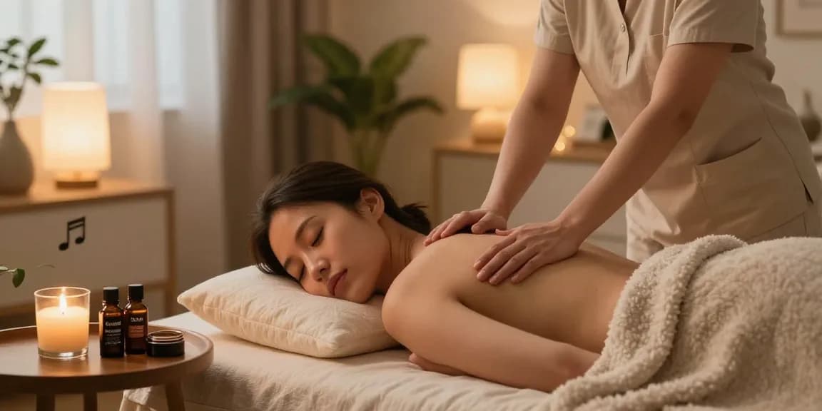 Engaging scene of a client enjoying 영등포출장안마 with a skilled therapist in a cozy setting.