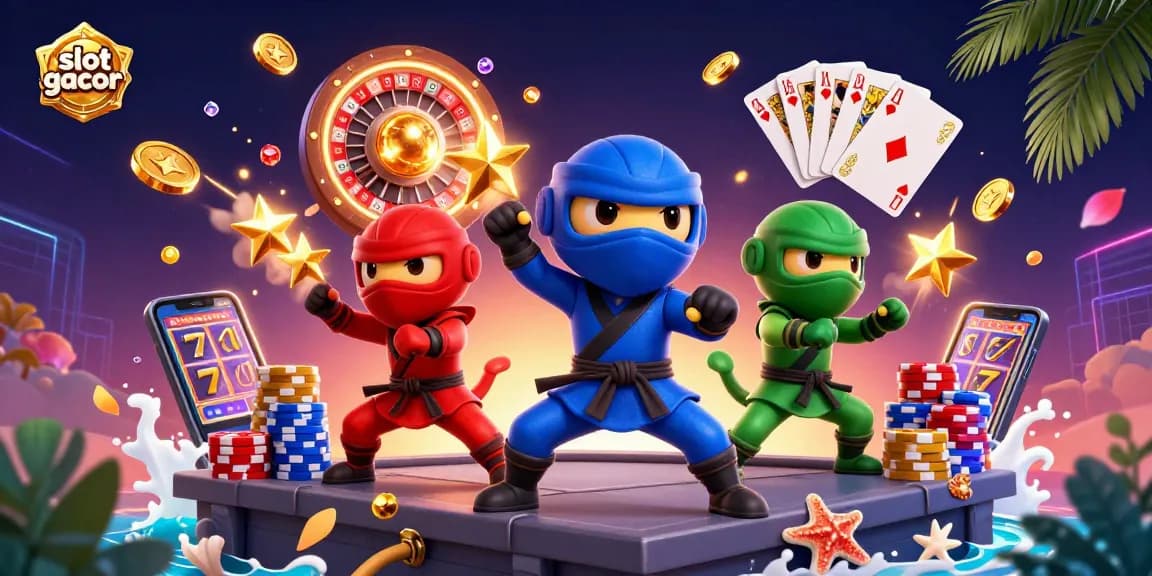 Experience thrilling slot gacor wins with dynamic 3D chameleons, golden coins, and exciting casino elements.