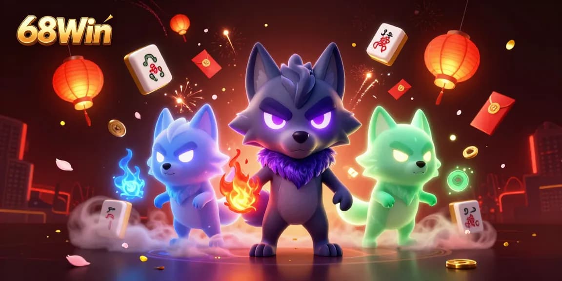 Experience thrilling gameplay with 68Win, featuring an immersive 3D casino world filled with vibrant characters and rich symbols.
