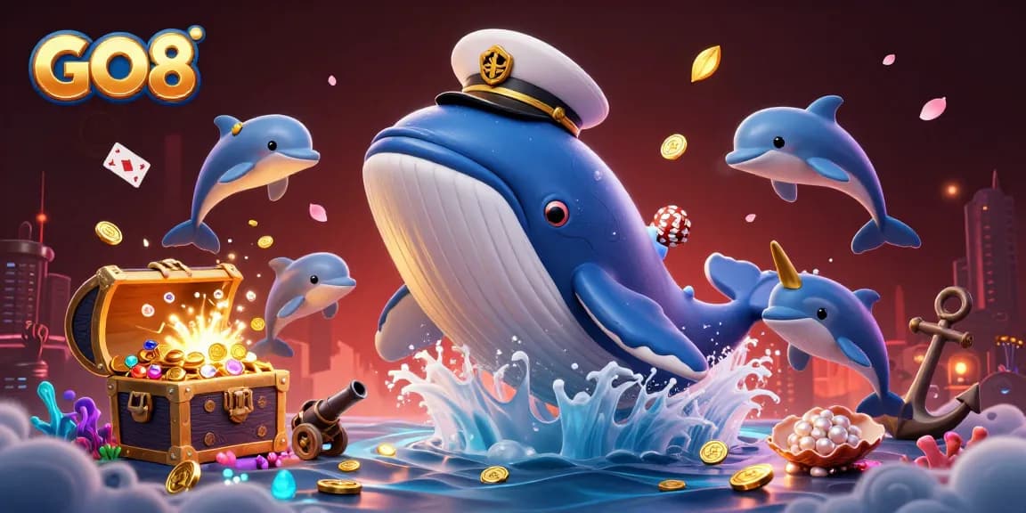 GO8 offers thrilling underwater adventure with vibrant characters engaging in gambling fun.