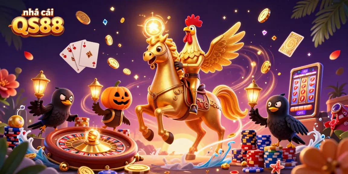 Experience the thrill of nhà cái QS88 with a golden rooster casino adventure in stunning 3D.