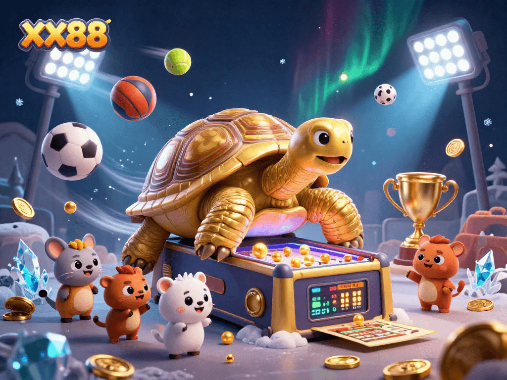Engage with XX88, the vibrant online casino experience featuring a 3D tortoise pinball machine.