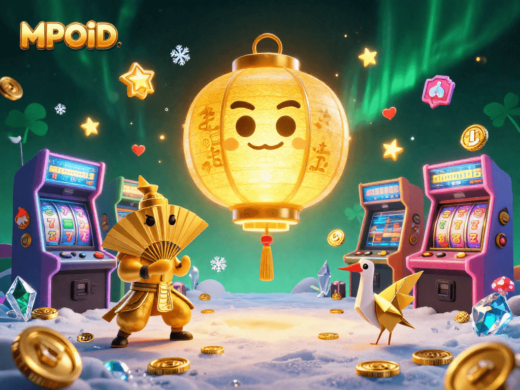 Experience vibrant gameplay with MPOID at a lively casino scene full of detailed game elements.