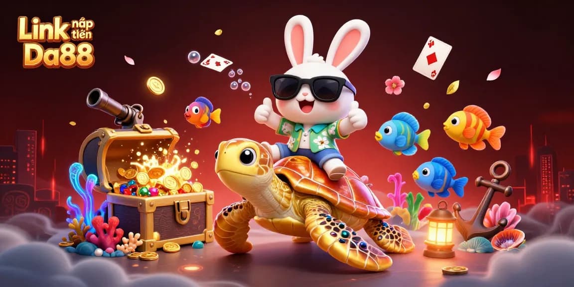Experience fun with Link nạp tiền Da88 and win big in a vibrant underwater casino scene.