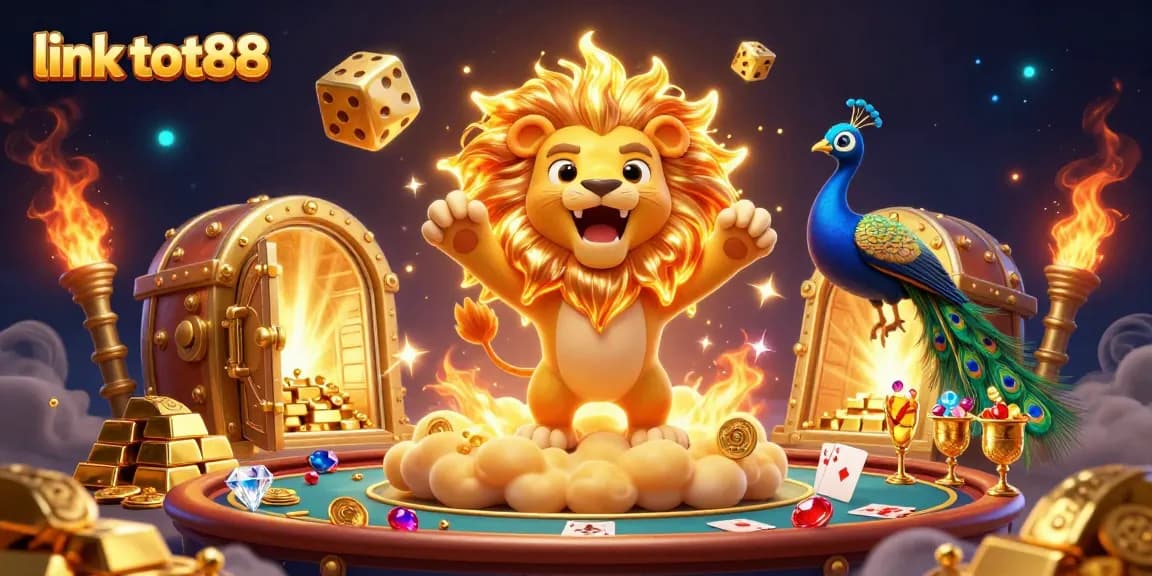 Experience the thrill of poker with link tot88, featuring vivid elements of joy and fortune in a vibrant scene.