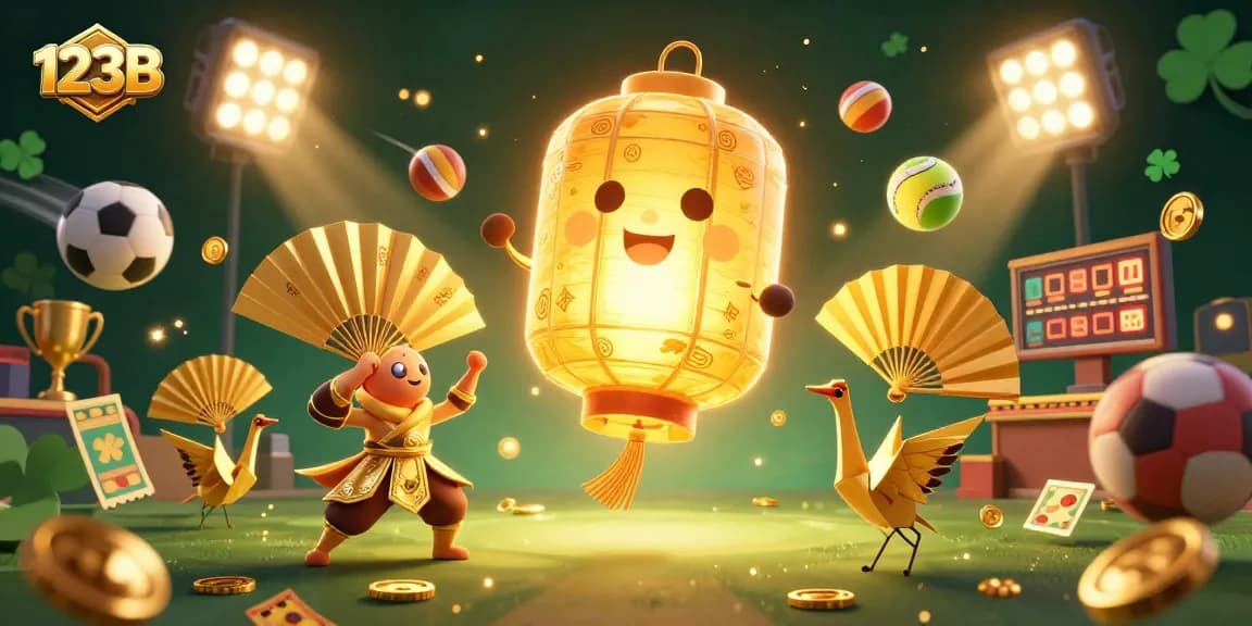 Experience top-notch gaming action with 123B's vibrant casino illustration showcasing dynamic sports elements.