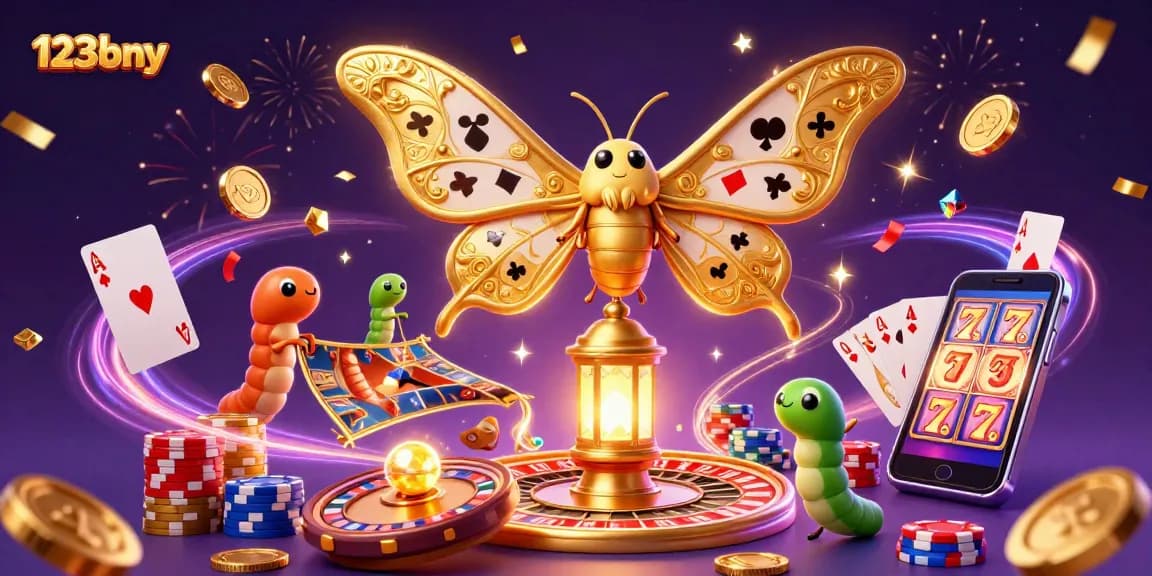 Engage with thrilling 123bny casino action showcasing vibrant elements and golden treasures.