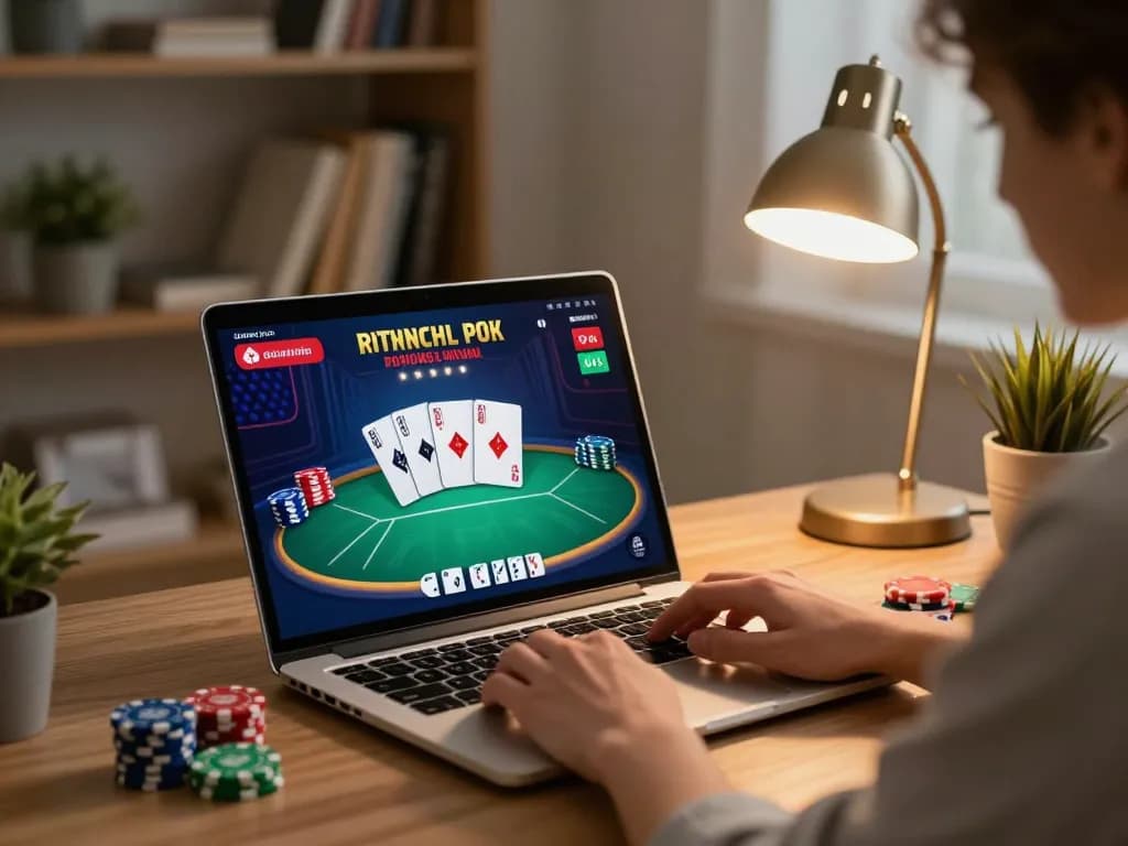 Engaging in online poker for sun win's exciting gameplay experience at home.