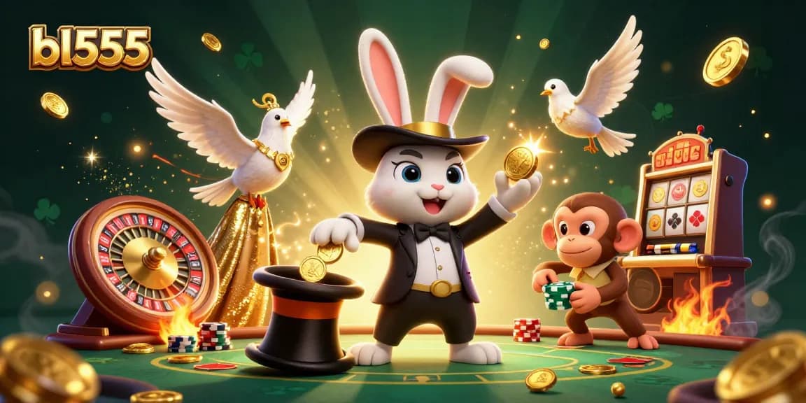 Engage with exciting games at bl555 featuring whimsical characters in a vibrant casino atmosphere.