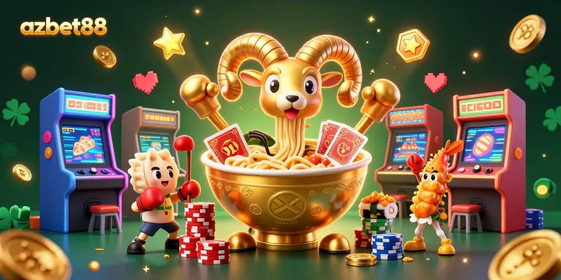 Join the exciting world of azbet88 with our vibrant cartoon casino scene featuring engaging characters and dynamic game elements.