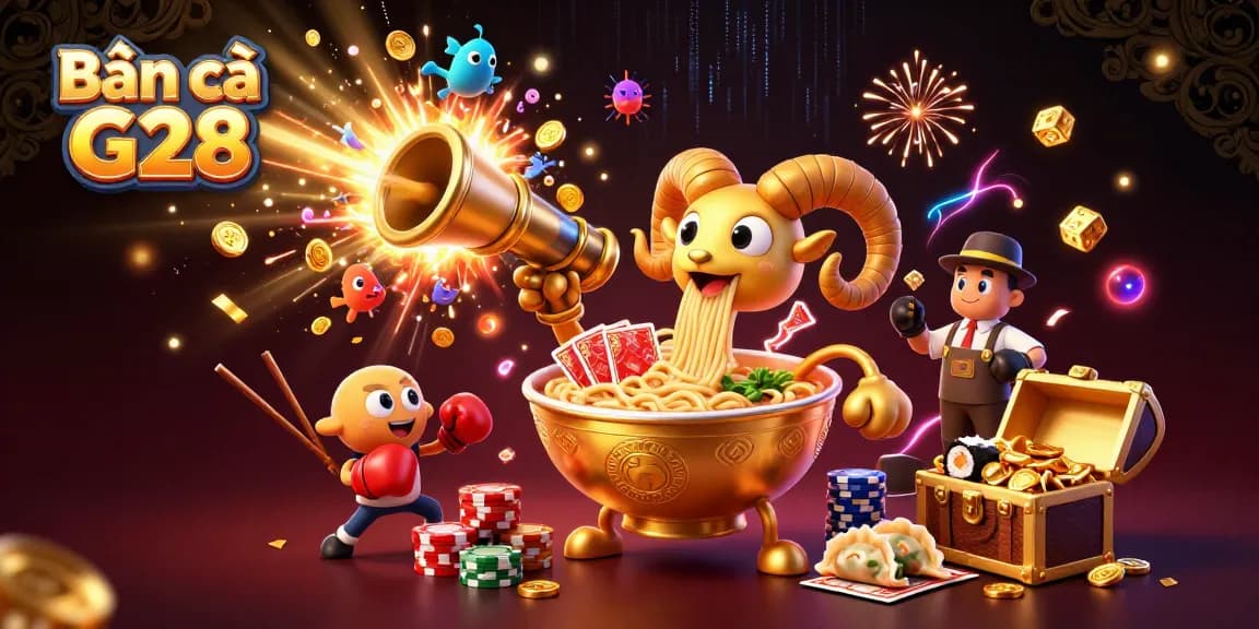 Bắn cá G28 explosive sea creatures and golden treasures delivered through vibrant game action.
