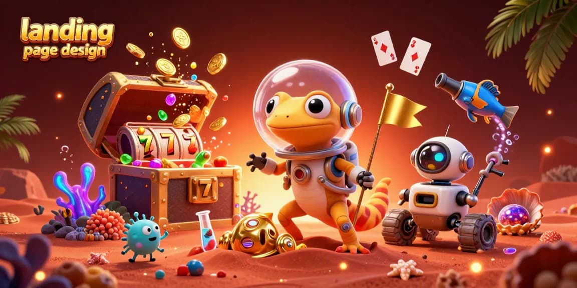 Engage in winning strategies with innovative landing page design capturing a dynamic casino scene.