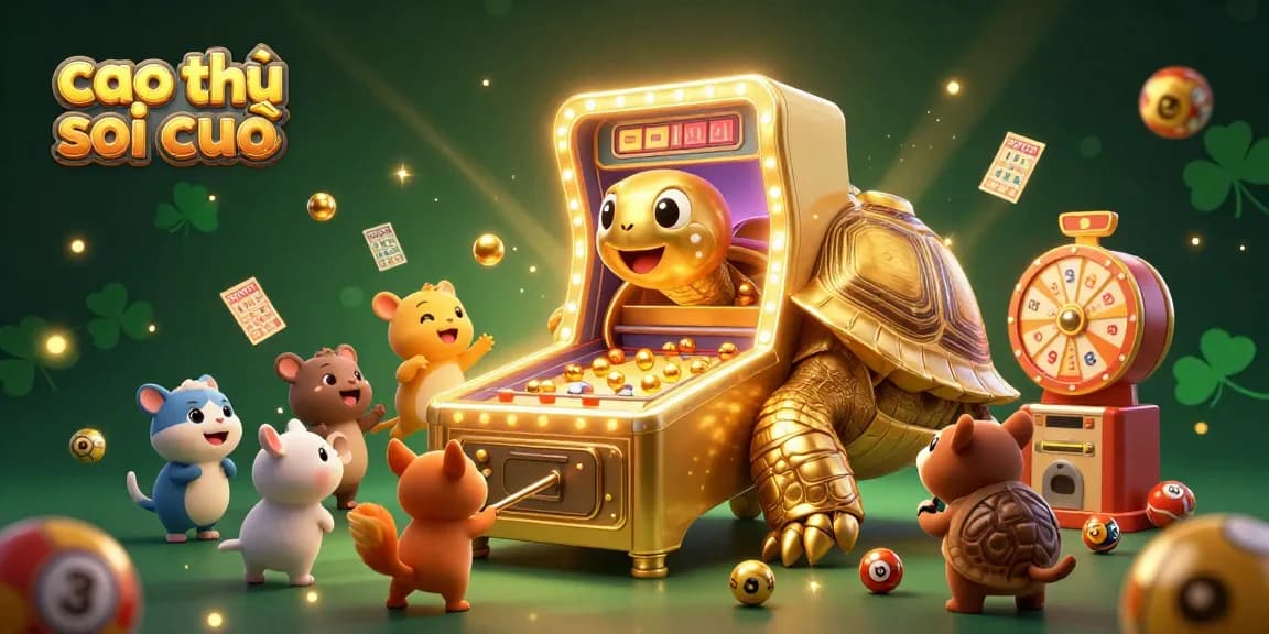 Join cao thủ soi cầu in this vibrant lottery illustration filled with fun elements and excitement!