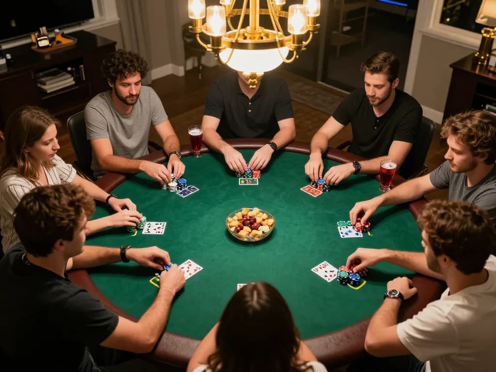 Exciting poker game scene showcasing strategy and camaraderie as players enjoy giới thiệu 8kbet experience together.