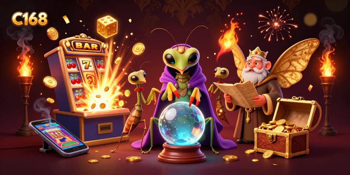 C168 players enjoy the vibrant 3D casino scene with fortune teller, spectacular jackpots, and rich game elements.