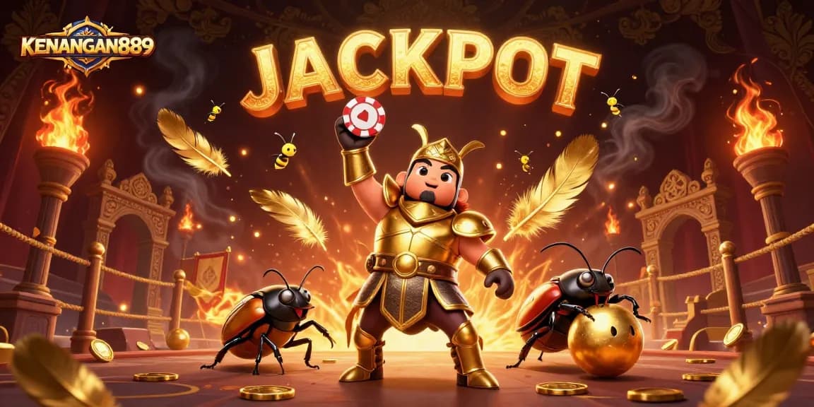 Play exciting games at KENANGAN889 with a dynamic scene of victory and celebration in a casino setting.