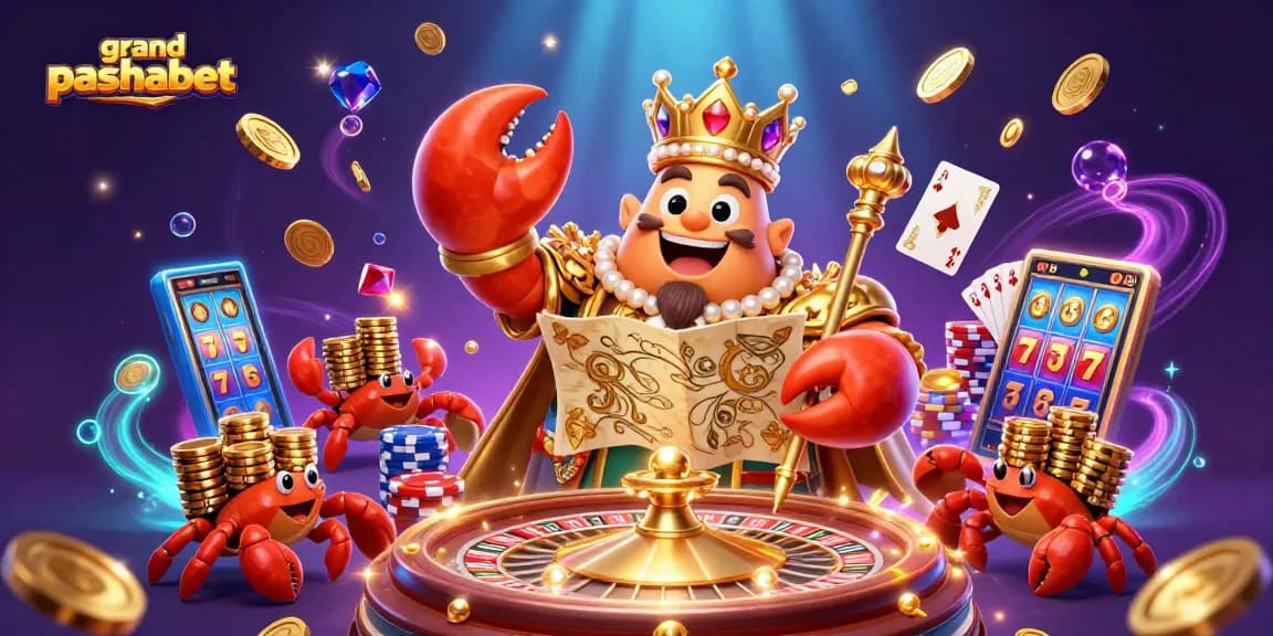 Experience grandpashabet's thrilling gaming adventure amid golden treasures and vibrant casino elements.