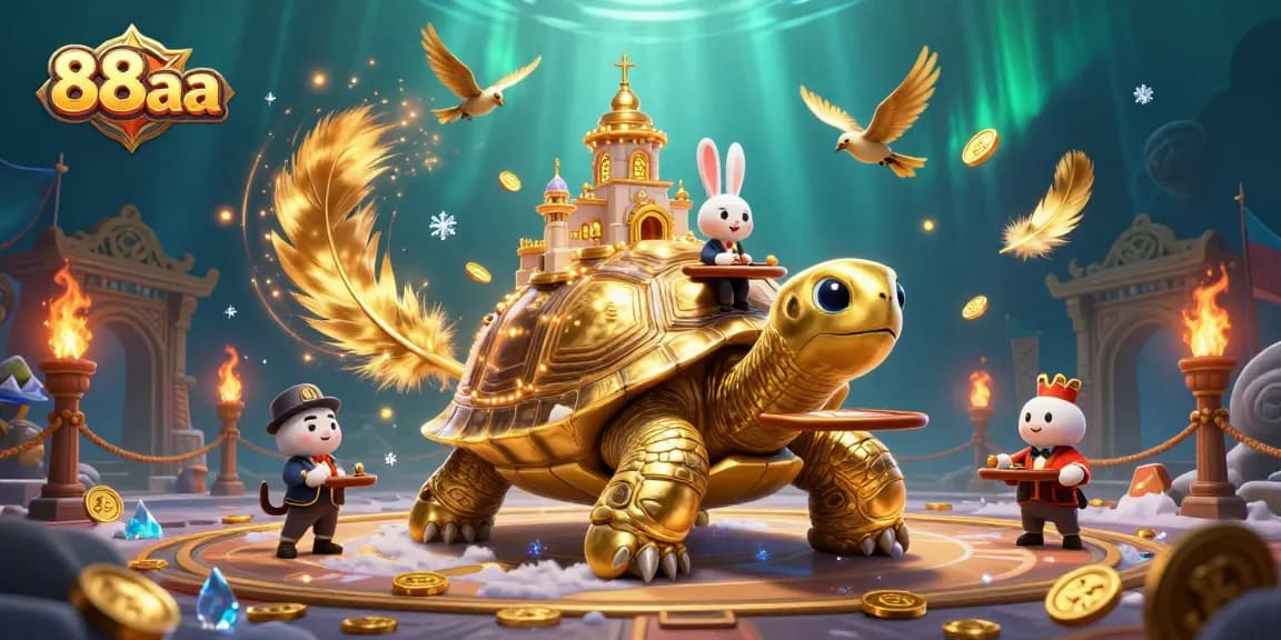 Engage with 88aa's lavish casino experience on the majestic tortoise at the heart of gaming.