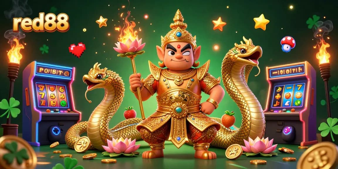 Experience thrilling slot action with the vibrant red88 casino scene showcasing colorful characters and game elements.