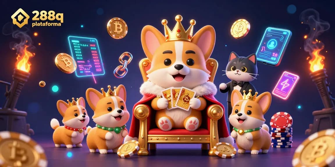 a plataforma 288q oferece diversão com jogos de cassino em uma rica ilustração digital 3D.