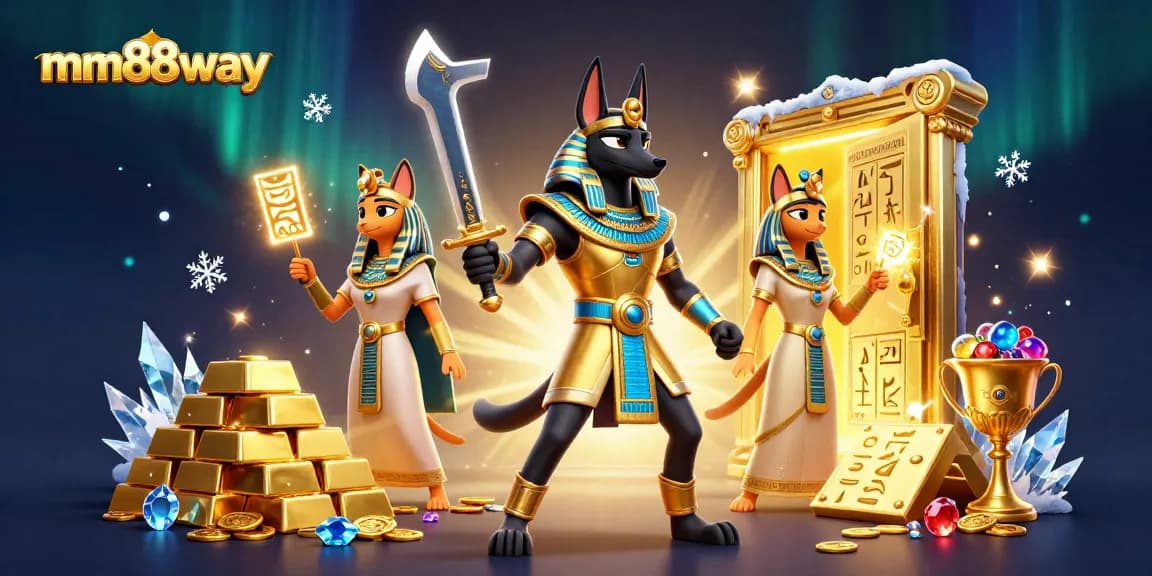 Engage with the thrilling mm88way experience in this vibrant 3D casino scene filled with treasures.