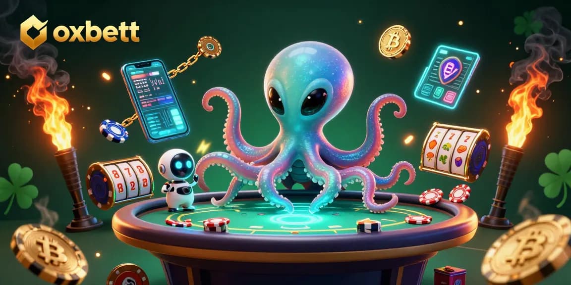 Experience the thrill of oxbett with a vibrant cosmic casino scene featuring alien elements.