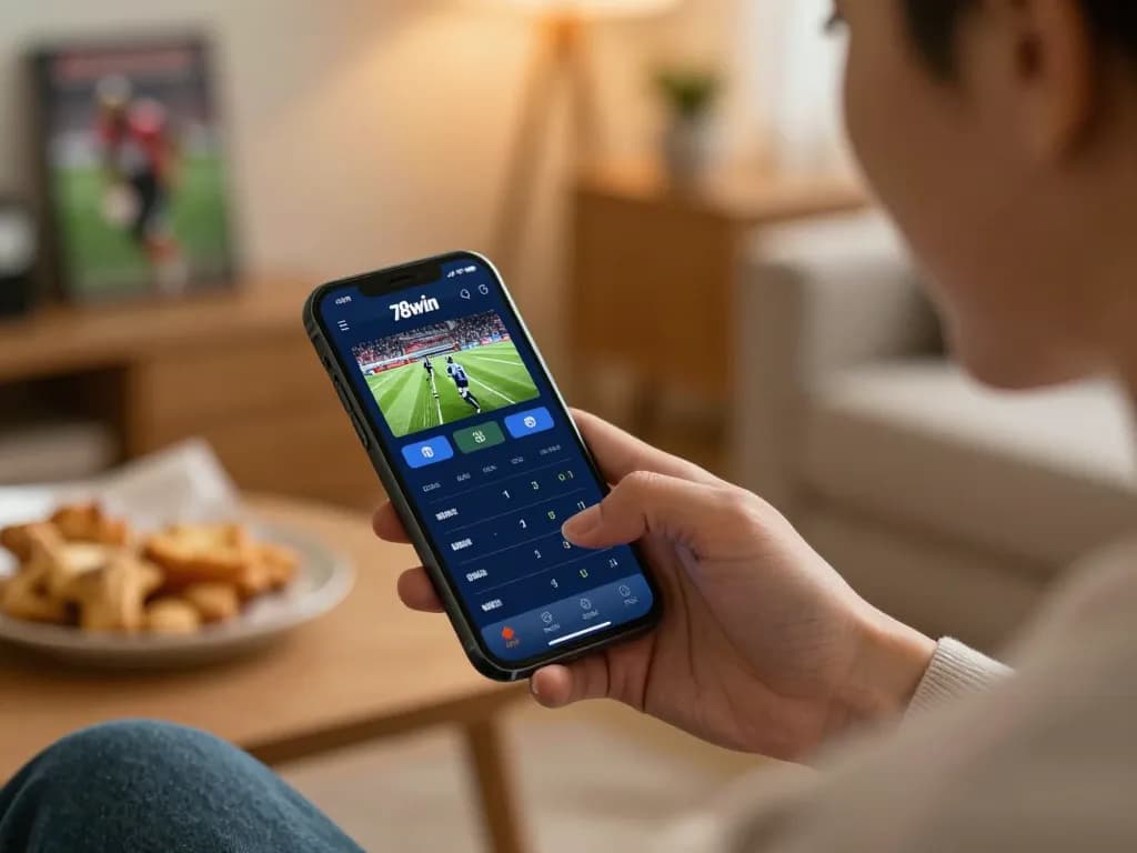 Place bets on your favorite sports seamlessly with the 78win mobile app interface