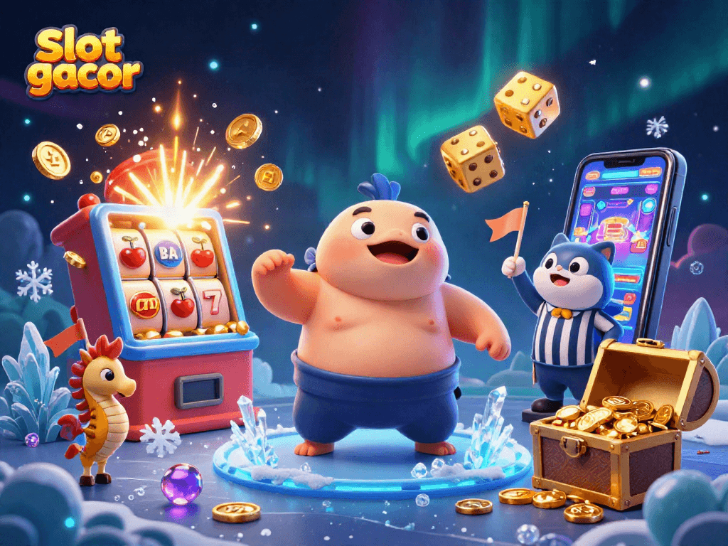 Engage with slot gacor: a colorful underwater scene with characters and dynamic casino elements.