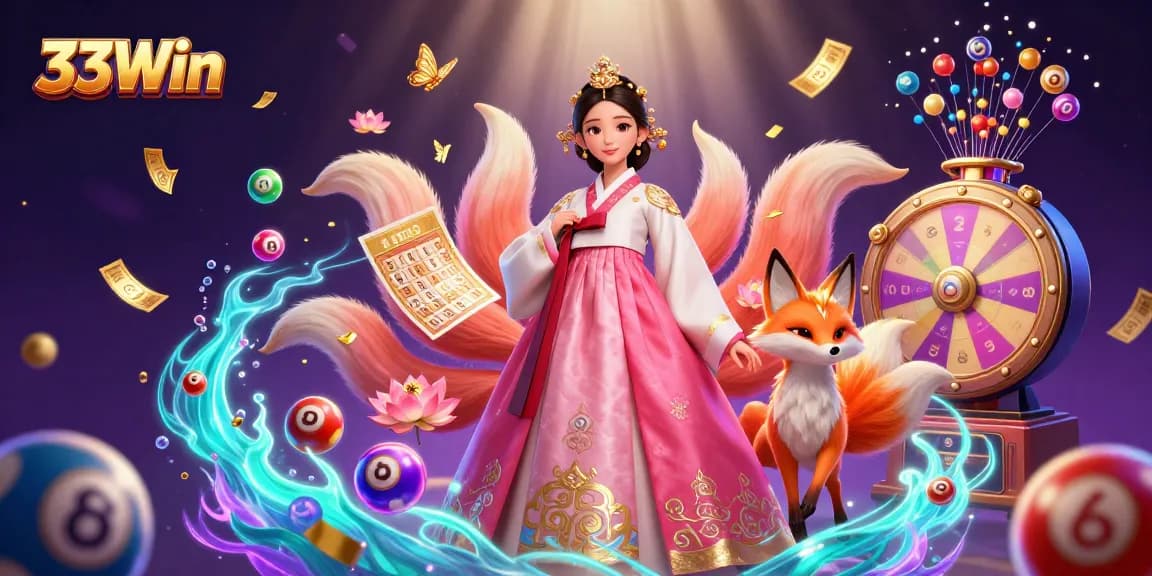 Experience the excitement of 33Win with vibrant lottery elements and stunning visuals.