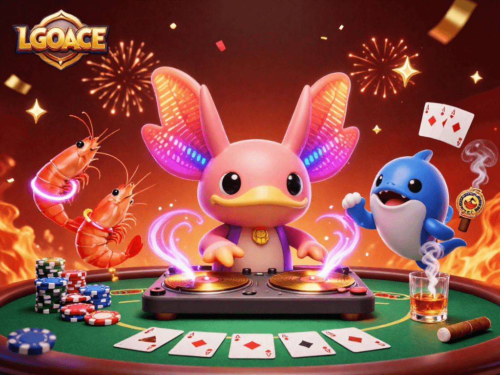 LGOACE elevates the gaming scene with vibrant 3D casino characters and rich gambling elements.