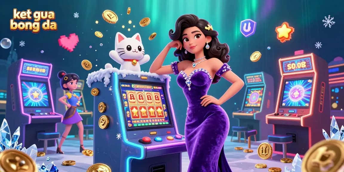 Experience ket qua bong da through a vibrant 3D scene filled with stylish characters and dynamic gaming elements.