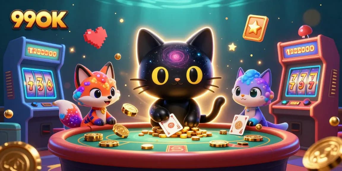 Engage with 99OK casino magic as cosmic characters spin the slot reels for big wins.