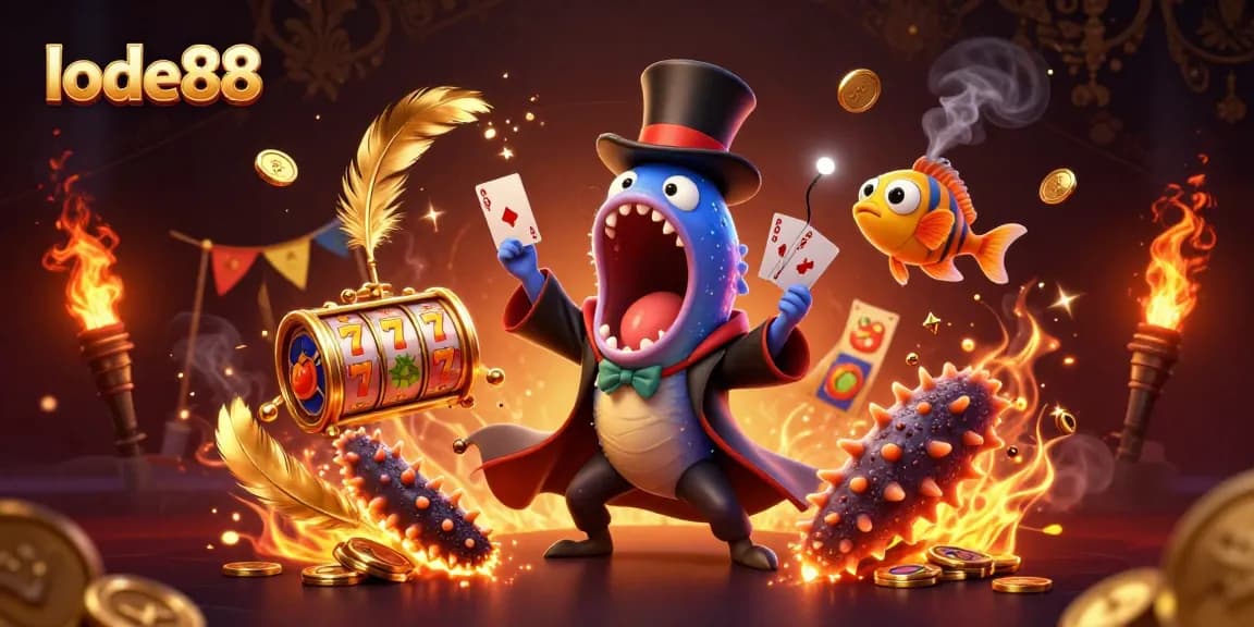 Experience the magic and excitement of lode88 with captivating 3D card tricks and casino vibes.