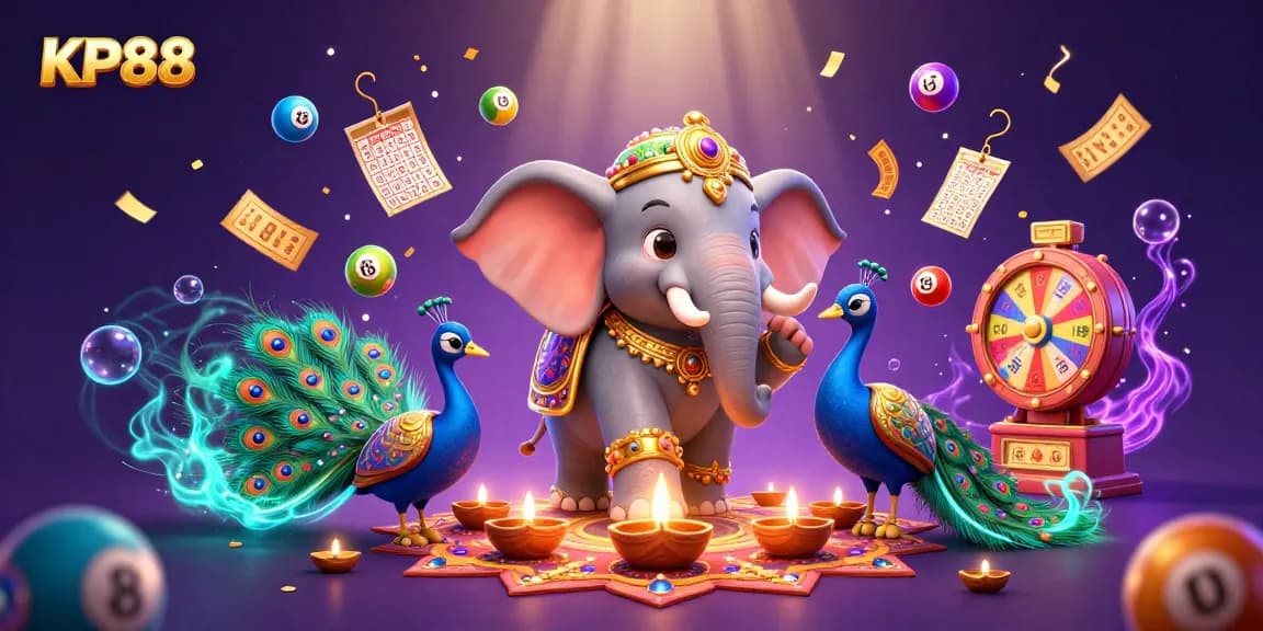 Experience vibrant gaming action at KP88 with our immersive lottery and bingo scene.