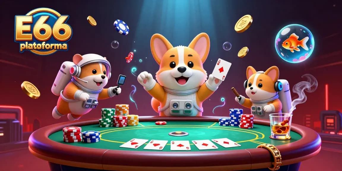 Jogadores na E66 plataforma desfrutam de uma experiência de cassino emocionante com cartas e fichas.