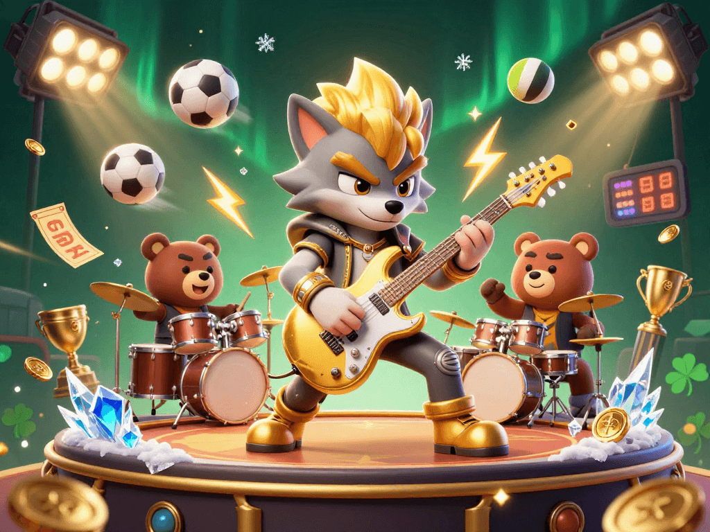 Experience the excitement of sunwin with a dynamic rock star wolf and engaging casino action.