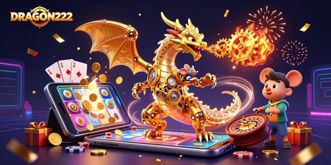Engage with thrilling gaming at DRAGON222, featuring vibrant slot games and dynamic casino elements.