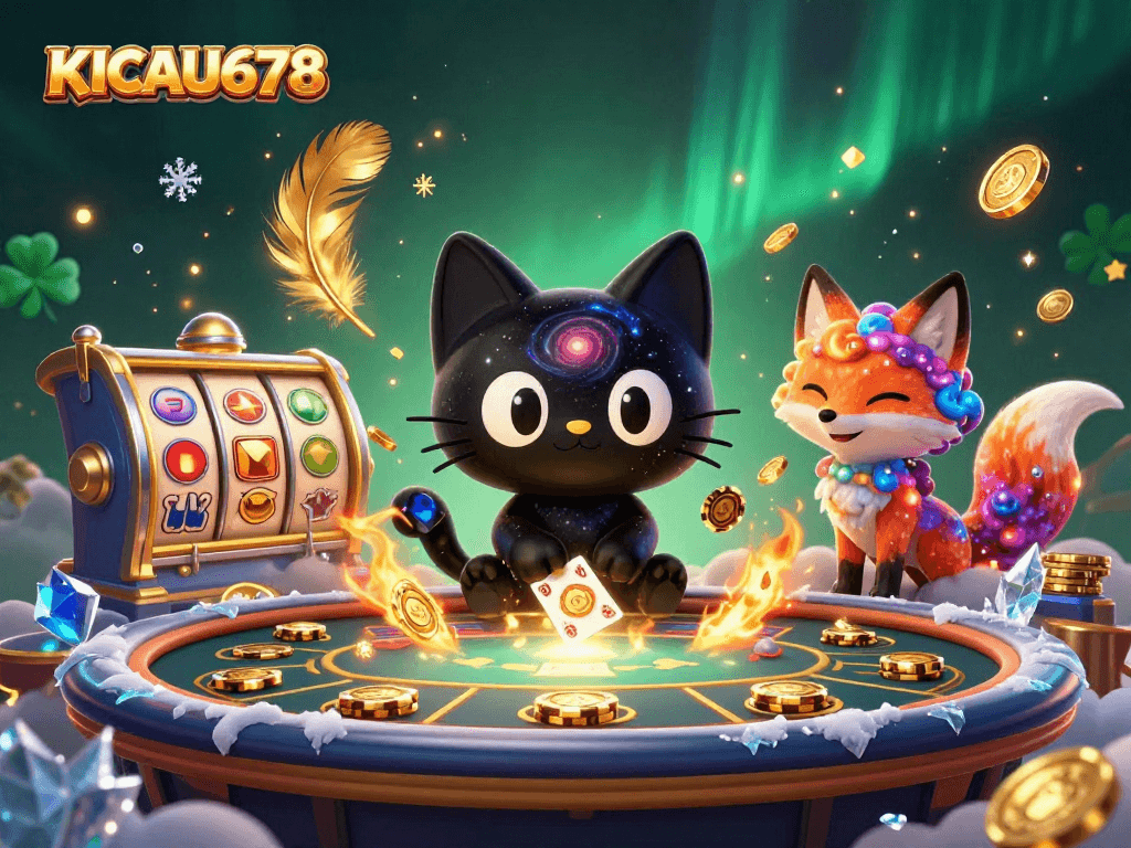 Experience thrilling games at KICAU678 with the dynamic cosmic scene featuring exciting gaming elements.