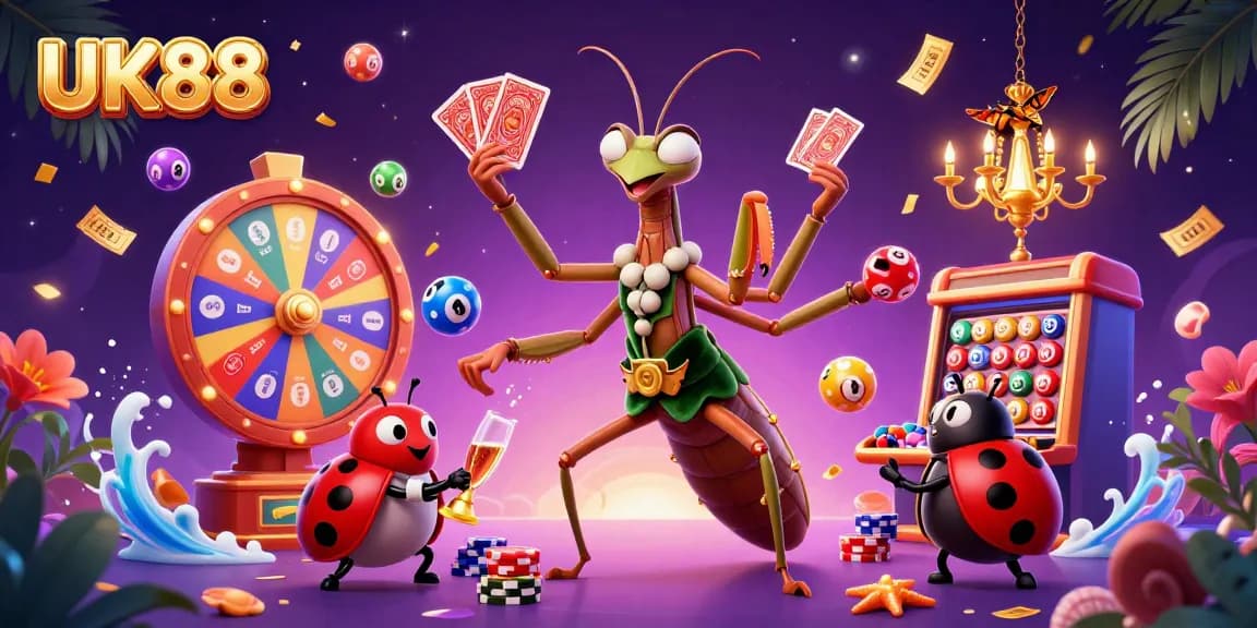 Experience thrilling wins at UK88 with vibrant lottery balls and casino action.