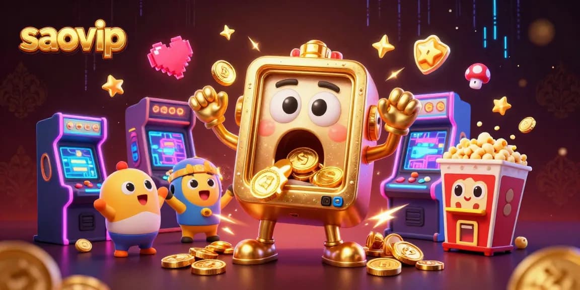 Experience the thrill of winning at saovip with vibrant slot machines celebrating jackpots and colorful game elements.