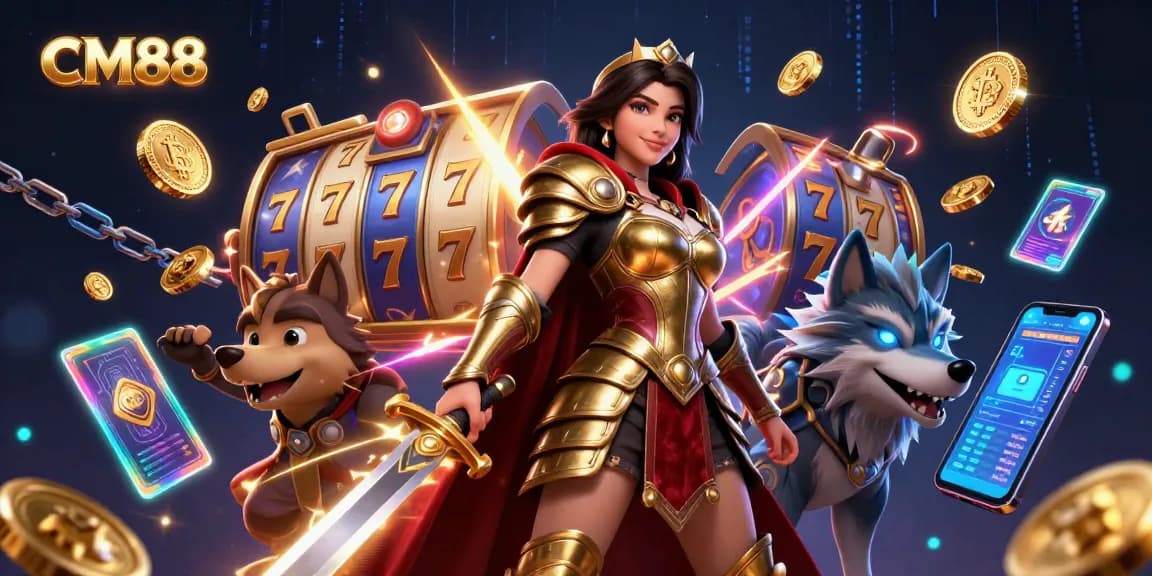 Experience thrilling gambling adventures with CM88's vibrant casino imagery.