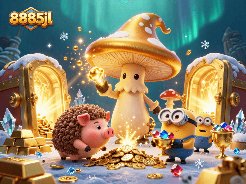 Engage in magical treasure hunting with 8885jl's golden wizard, truffle pig, and gemstone minions.