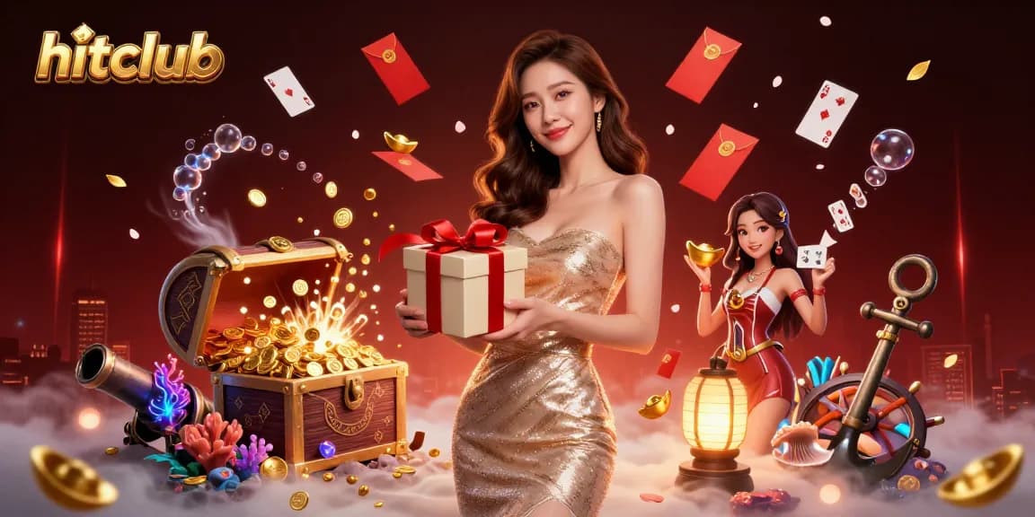 Experience hitclub's vibrant casino atmosphere with a festive Lunar New Year celebration featuring stunning 3D elements.