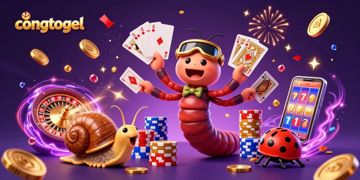 Join the excitement at congtogel with a lively casino scene featuring unique characters and dynamic elements.