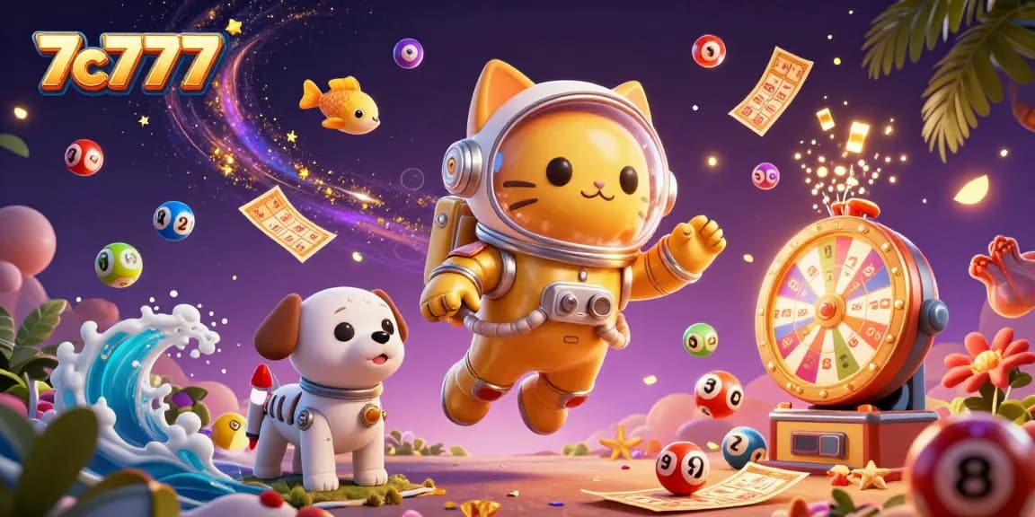 Experience thrilling lottery action with 7c777's vibrant and immersive celestial gamescape.