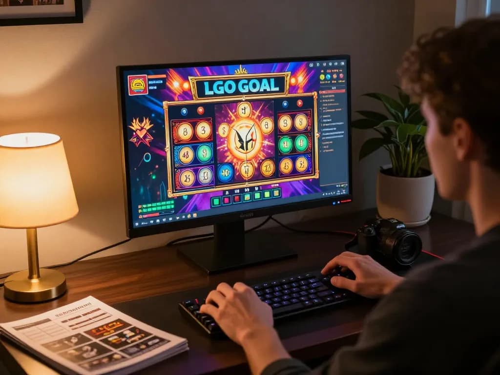Engaging online gaming moment with LGO GOAL slot machines displaying vibrant graphics and jackpots