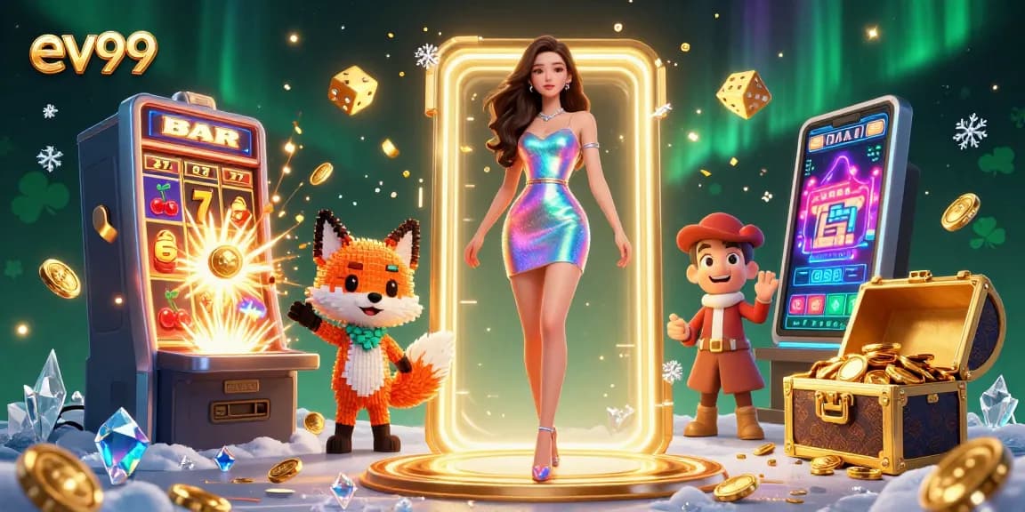 Experience thrilling gameplay at ev99 with vibrant slot machines and engaging casino elements.
