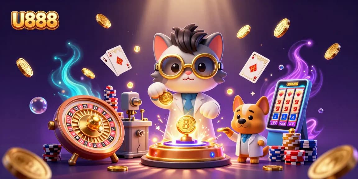 Experience thrilling gameplay with U888's cartoon scientists that create winning moments!