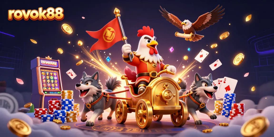 Experience the excitement of rokok88 with dynamic characters and vibrant casino elements.