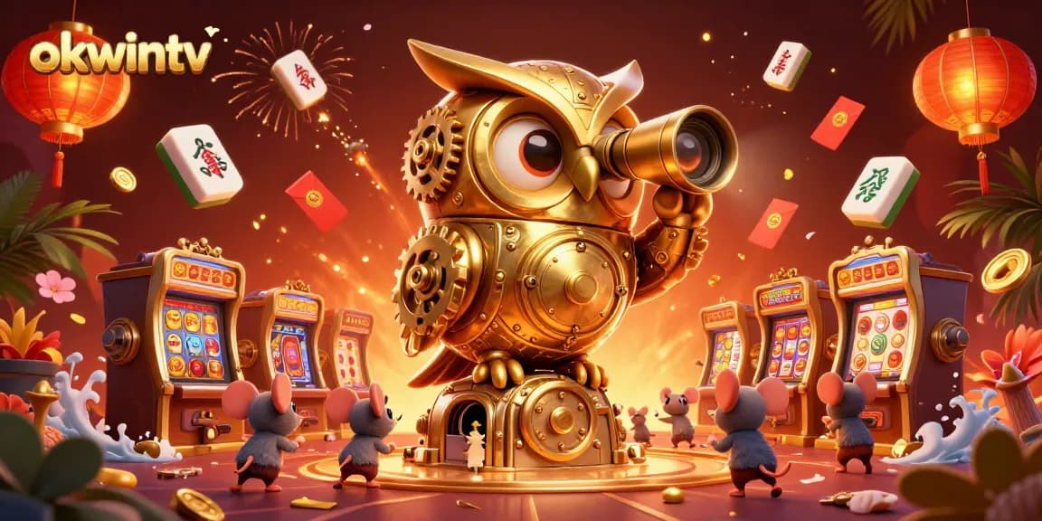 Experience seamless sports betting on okwintv with vibrant golden owl and dynamic casino elements.